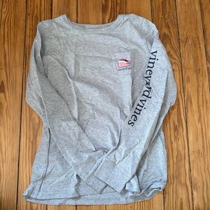 Vineyard Vines Heather Gray Long Sleeve Tee